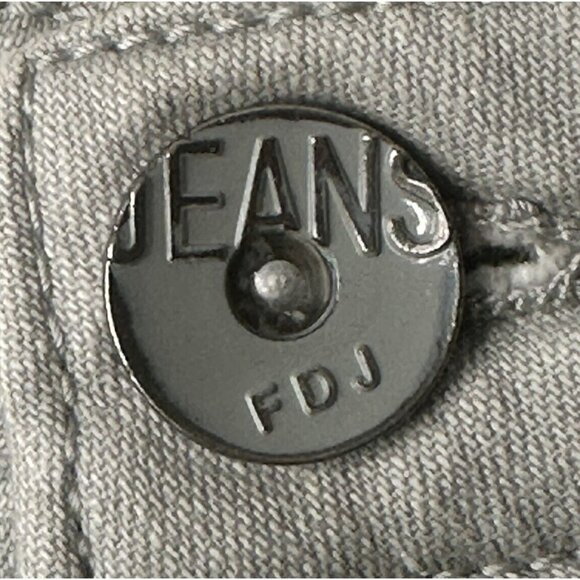FDJ French Dressing Womens Jeans Olivia Straight Leg Stretch Light Gray Size 16 - Picture 7 of 16